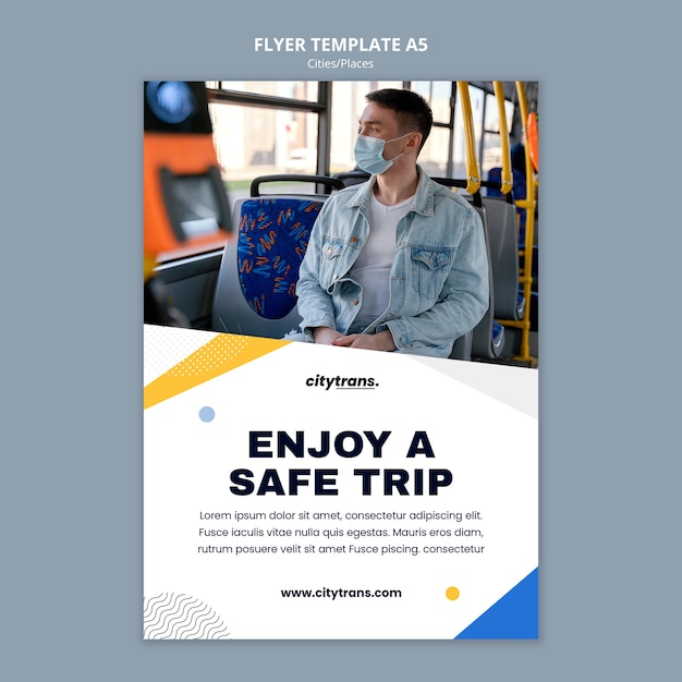 Free PSD safe trip flyer template