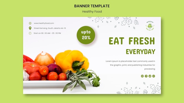 safety food horizontal banner template