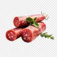 Free PSD salami isolated on transparent background