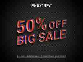 Free PSD sale banner psd text effect