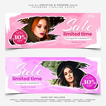 Sale fashion facebook timeline cover banner