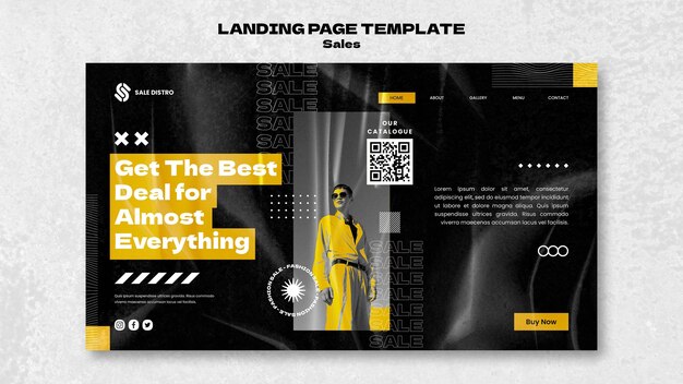 Sale landing page design template