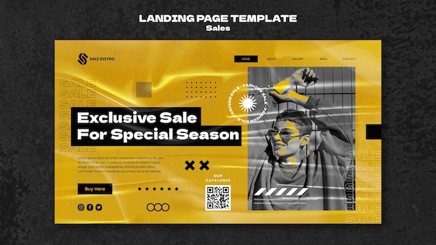 Sale landing page design template