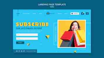 Free PSD sale landing page template