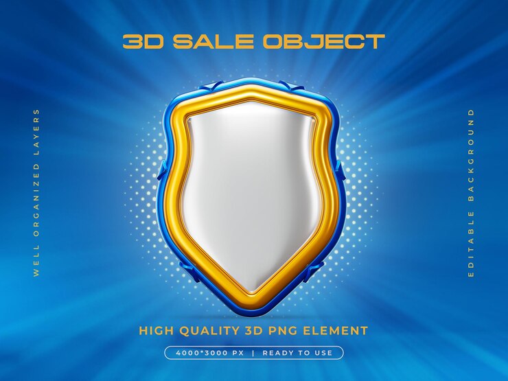 Free PSD sale object 3d render illustration