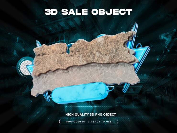 Free PSD sale object 3d render illustration