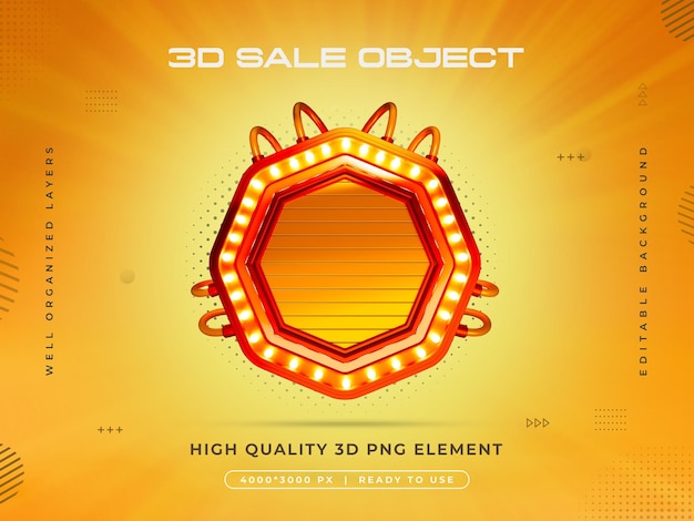 sale object 3d render isolated