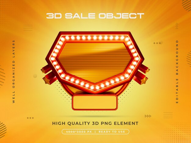 sale object 3d render isolated