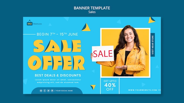Sale offer banner template