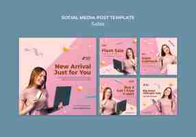 Free PSD sale social media post design template