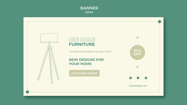 Free PSD sales banner template design