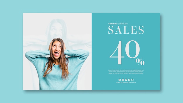 Sales banner template with image