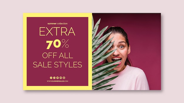 Sales banner template with image