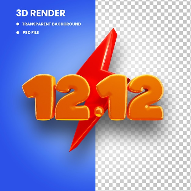 Sales concept 1212 3d rendering transparent background