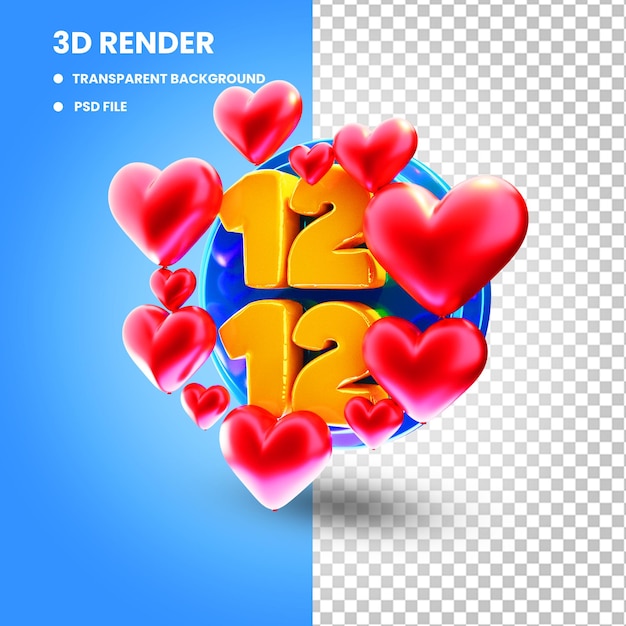 Sales concept 1212 3d rendering transparent background