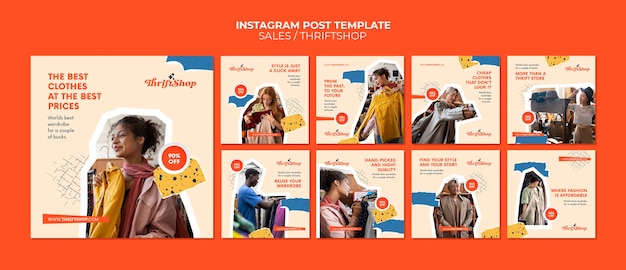Free PSD sales concept instagram posts