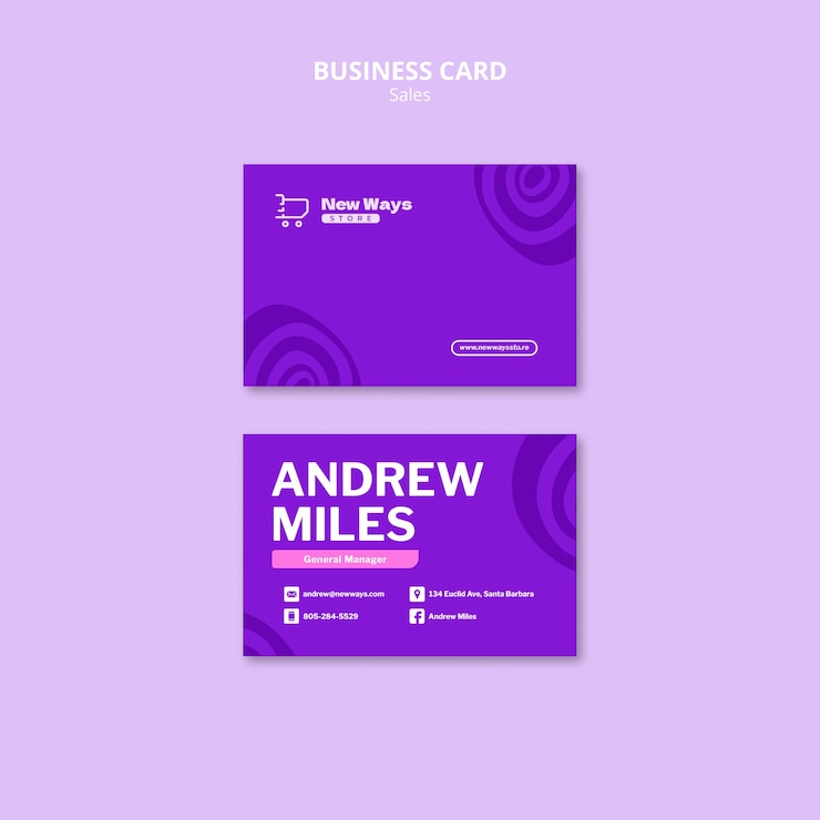 Free PSD sales discount business card template