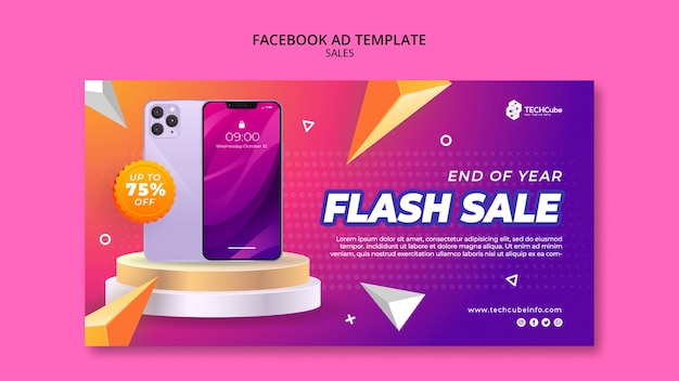 Sales discount facebook template