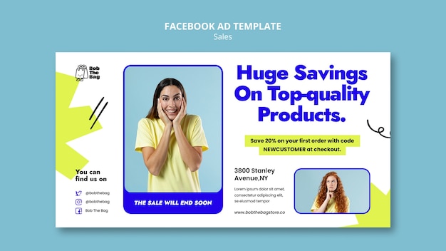 Free PSD sales discount  facebook template