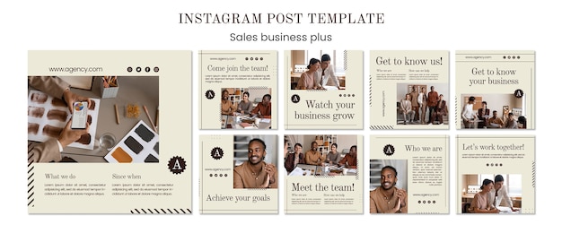 Free PSD sales discount instagram posts template