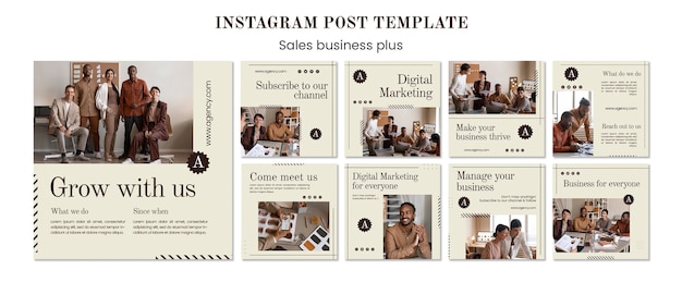 Free PSD sales discount instagram posts template