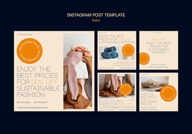 Free PSD sales discount instagram posts