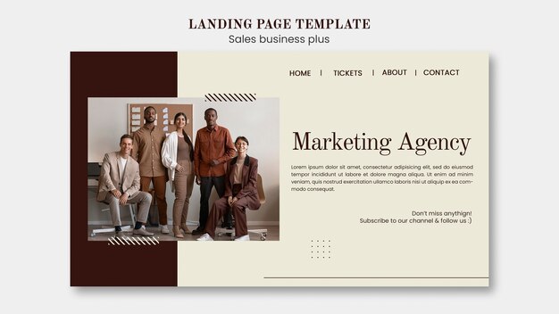 Free PSD sales discount landing page template