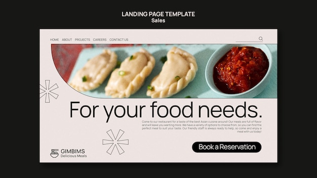 Free PSD sales discount landing page template