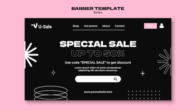 Sales discount landing page template