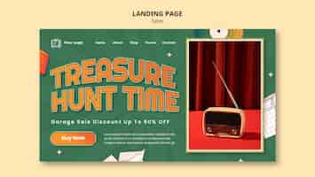 Free PSD sales discount landing page template