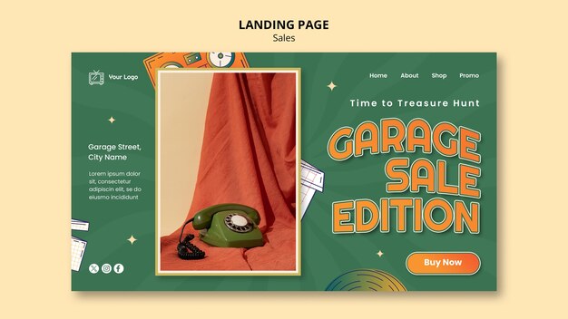 Sales discount landing page template