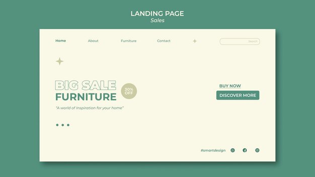 Sales landing page template design