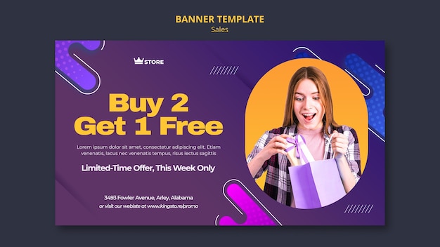 Sales offer banner template