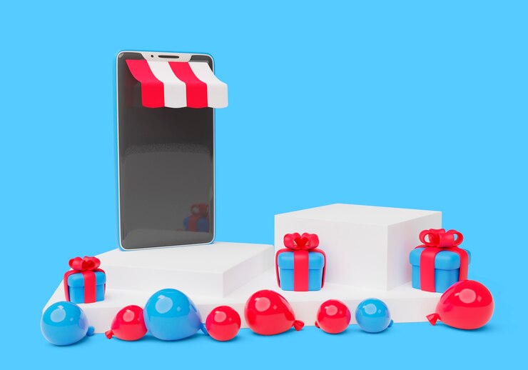 Free PSD sales podium background