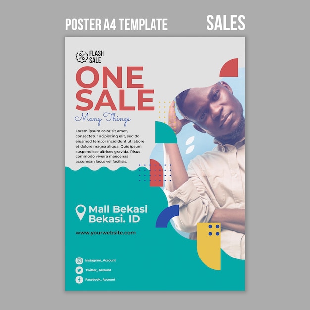 Free PSD sales poster template