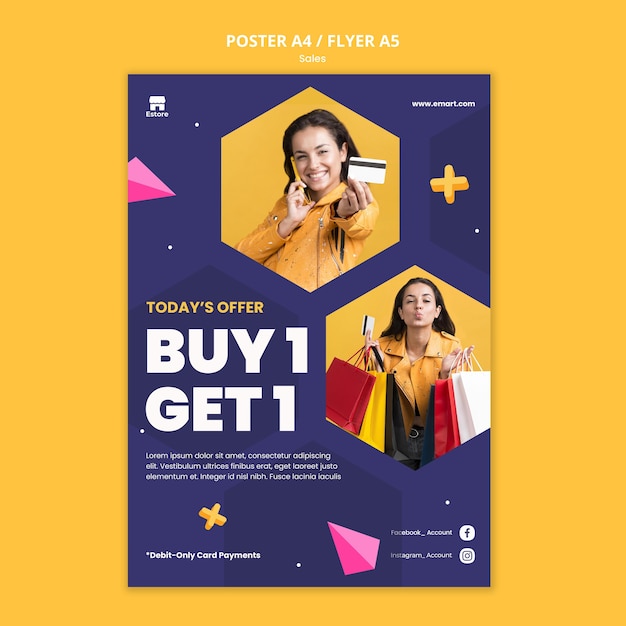 Sales print template with photo