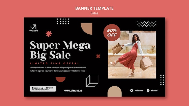 Sales template design of banner