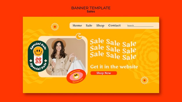 Free PSD sales template design