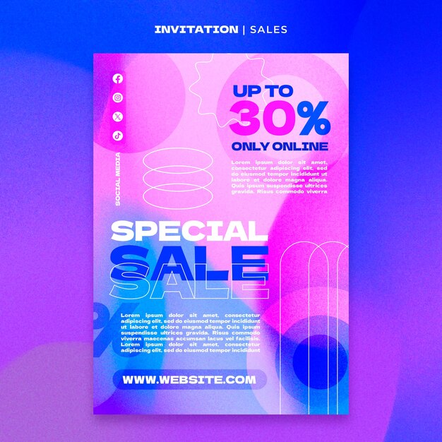 Sales template design