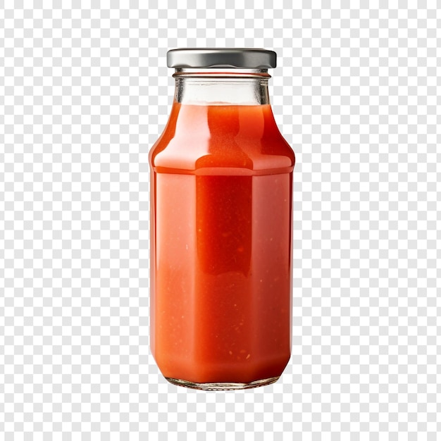 Salsa jar bottle isolated on transparent background