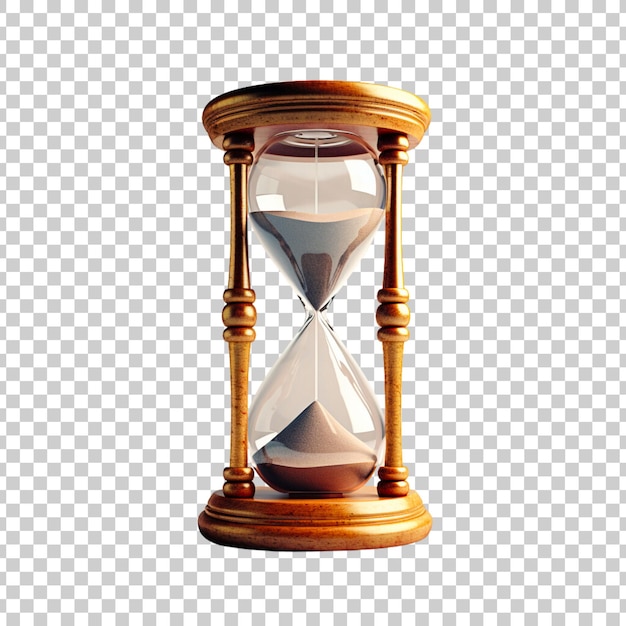 Free PSD sand hourglass isolated on transparent a background