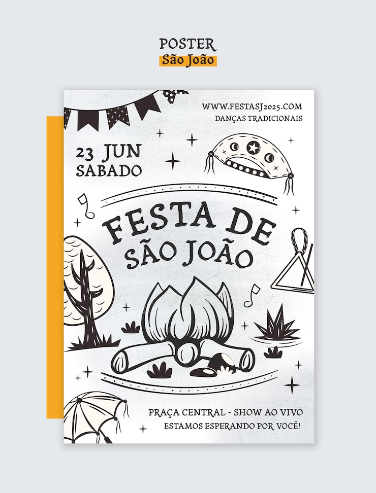 免費 PSD são joão節的海報模板