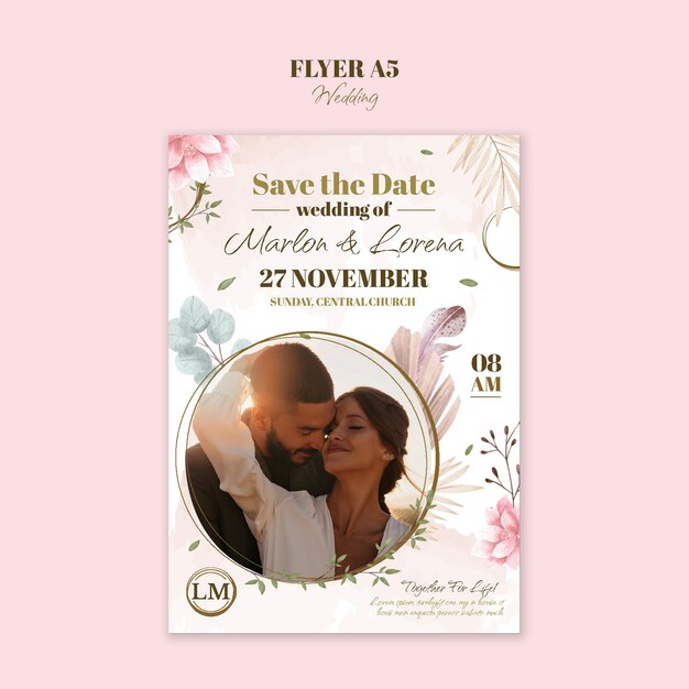 save the date template design