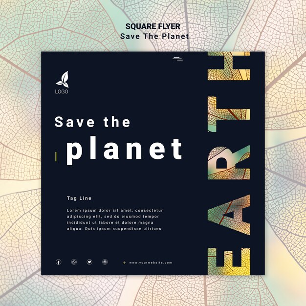 Save the planet flyer