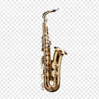 Free PSD saxophone isolated on transparent background