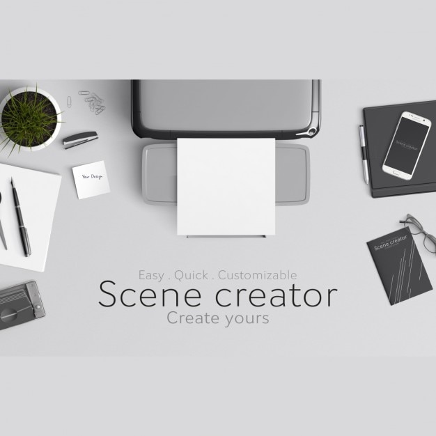 PSD gratuito creatore scene mock up