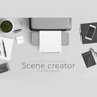 Free PSD scene creator mock up