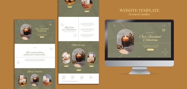 Scented candle website design template