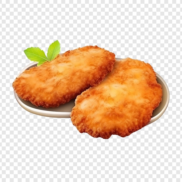Free PSD schnitzel breaded cutlet isolated on transparent background