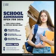 Online Admission Poster PSD High Quality Free PSD Templates For Download